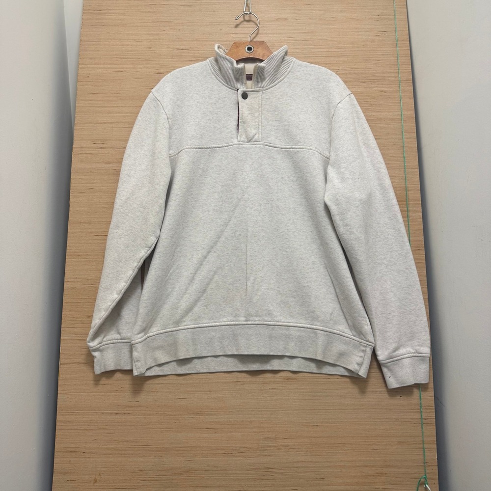 Orvis Light Gray Quarter-Snap Pullover Sweatshirt